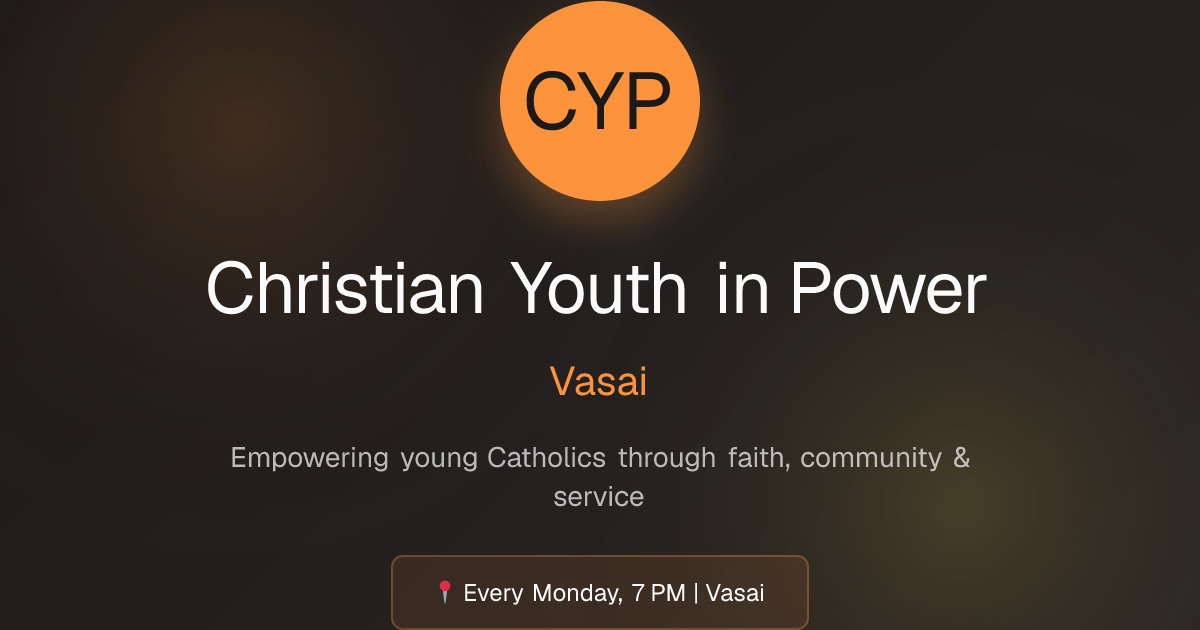 Christian Youth in Power | CYP Vasai